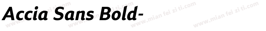 Accia Sans Bold字体转换